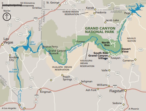 Grand Canyon National Park Map