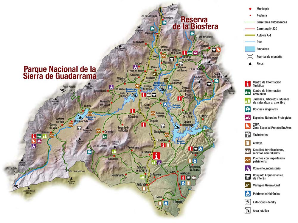 Mapa Sierra Norte de Madrid